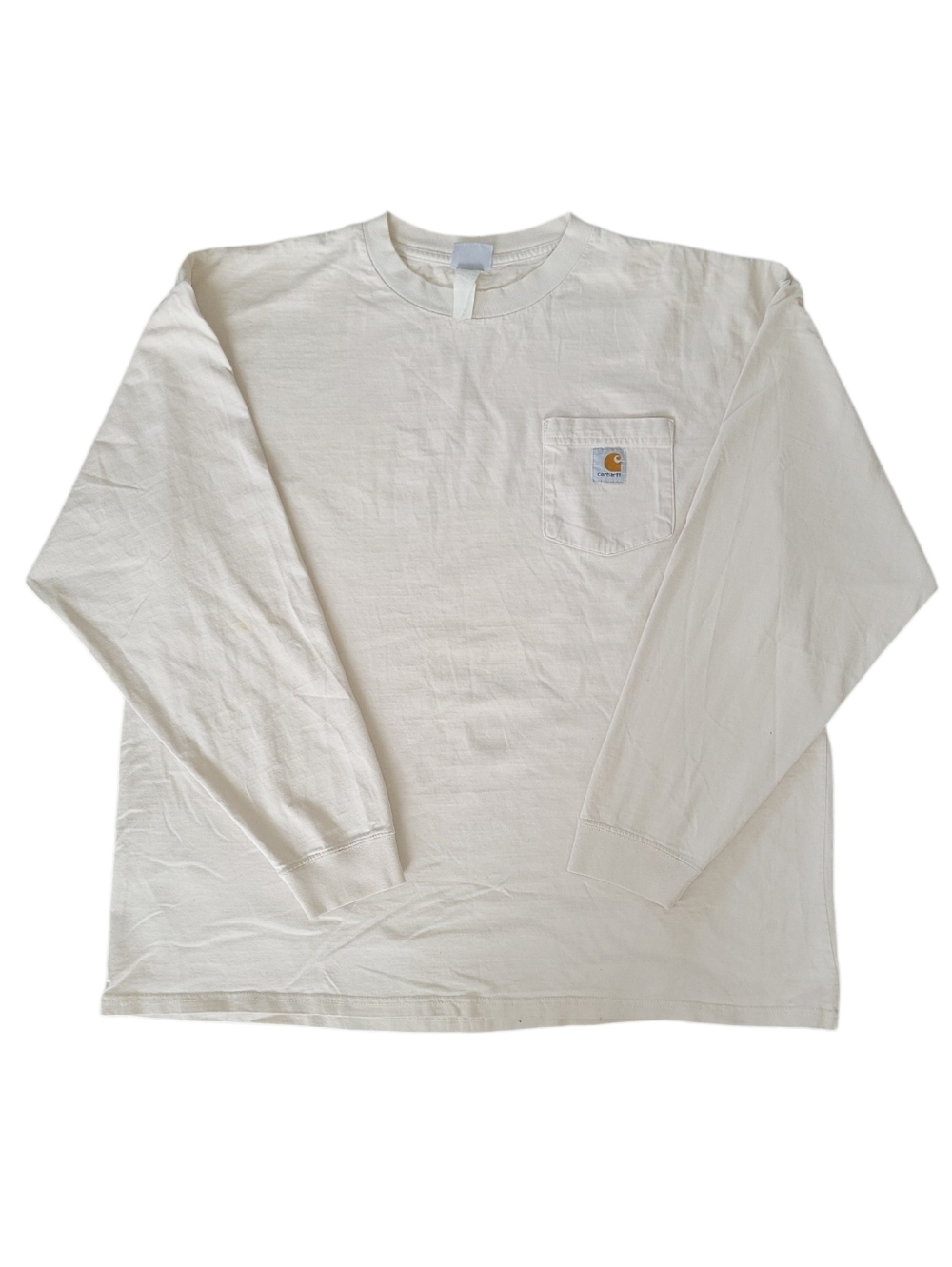 Vintage Carhartt Long Sleeve Pocket Tee - Off-White